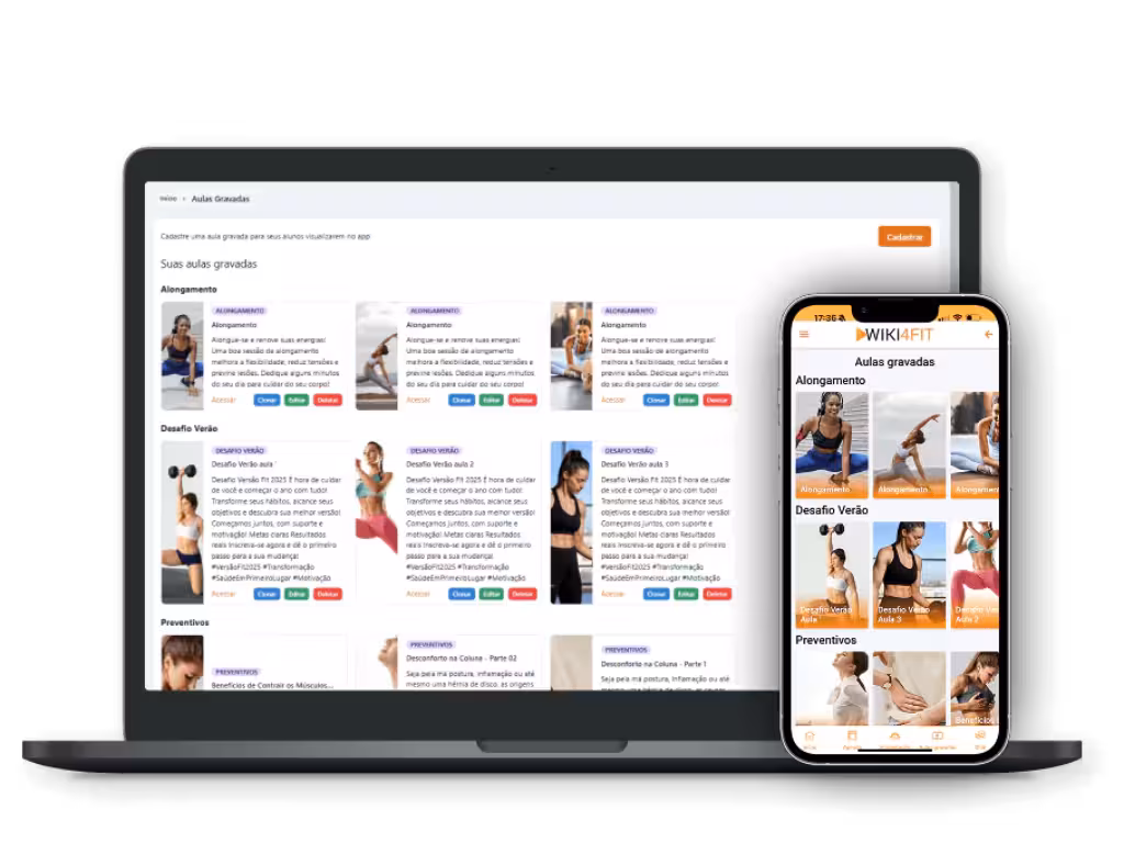 Aulas Gravadas no App